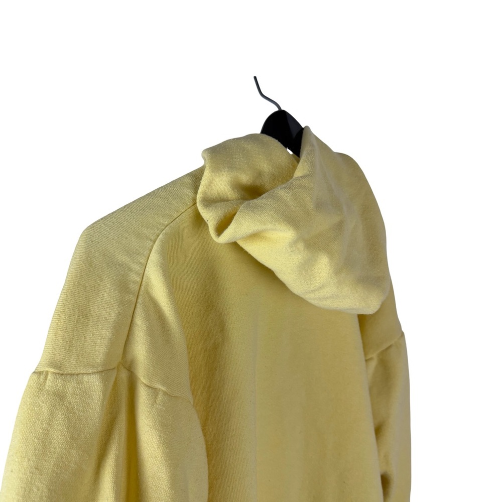 Vintage 1970s Pannill Made In USA Blank Yellow Full Zip Essential Hoodie Size XL - Picture 9 of 9